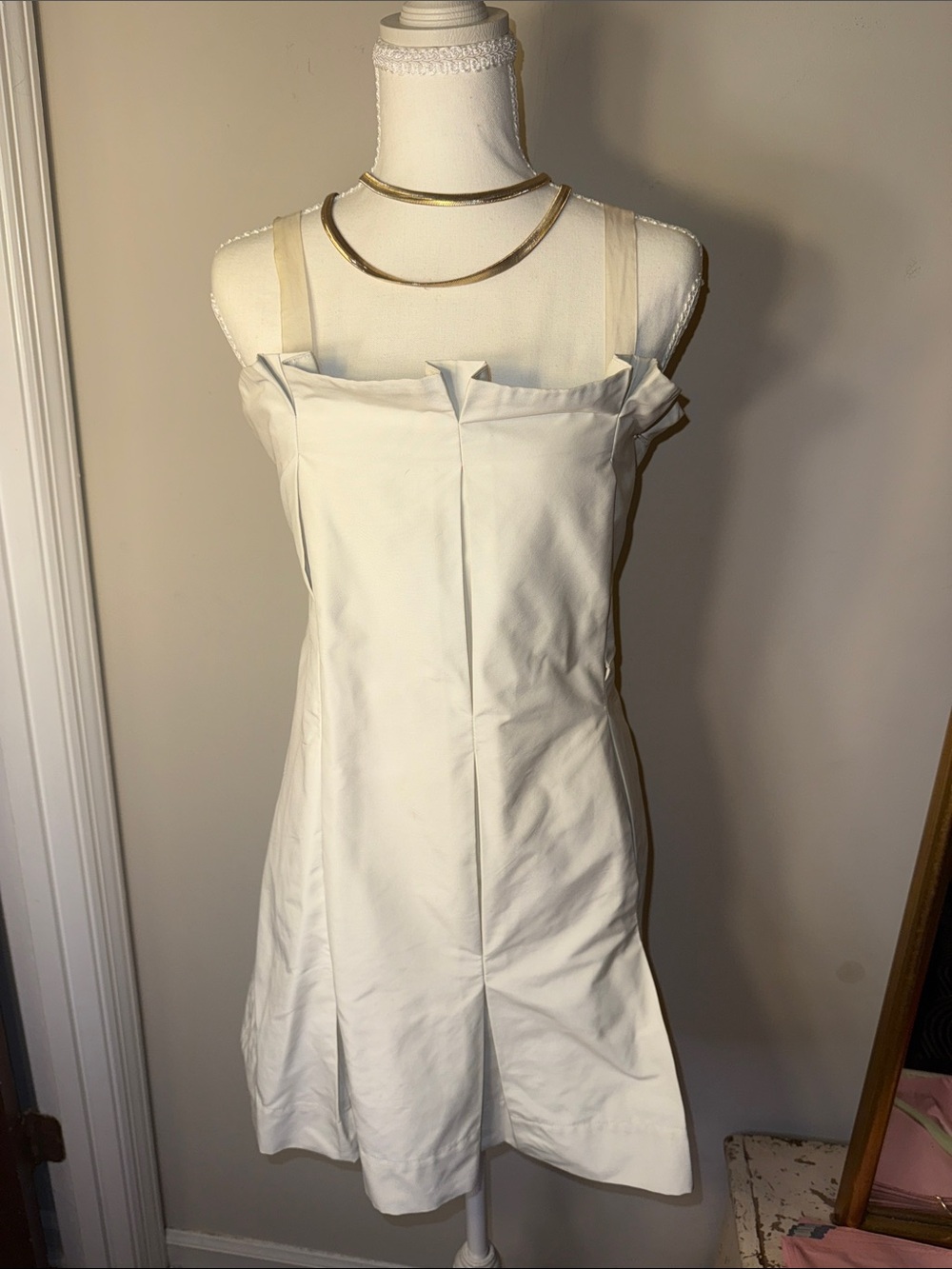 White Strapless Mini Dress